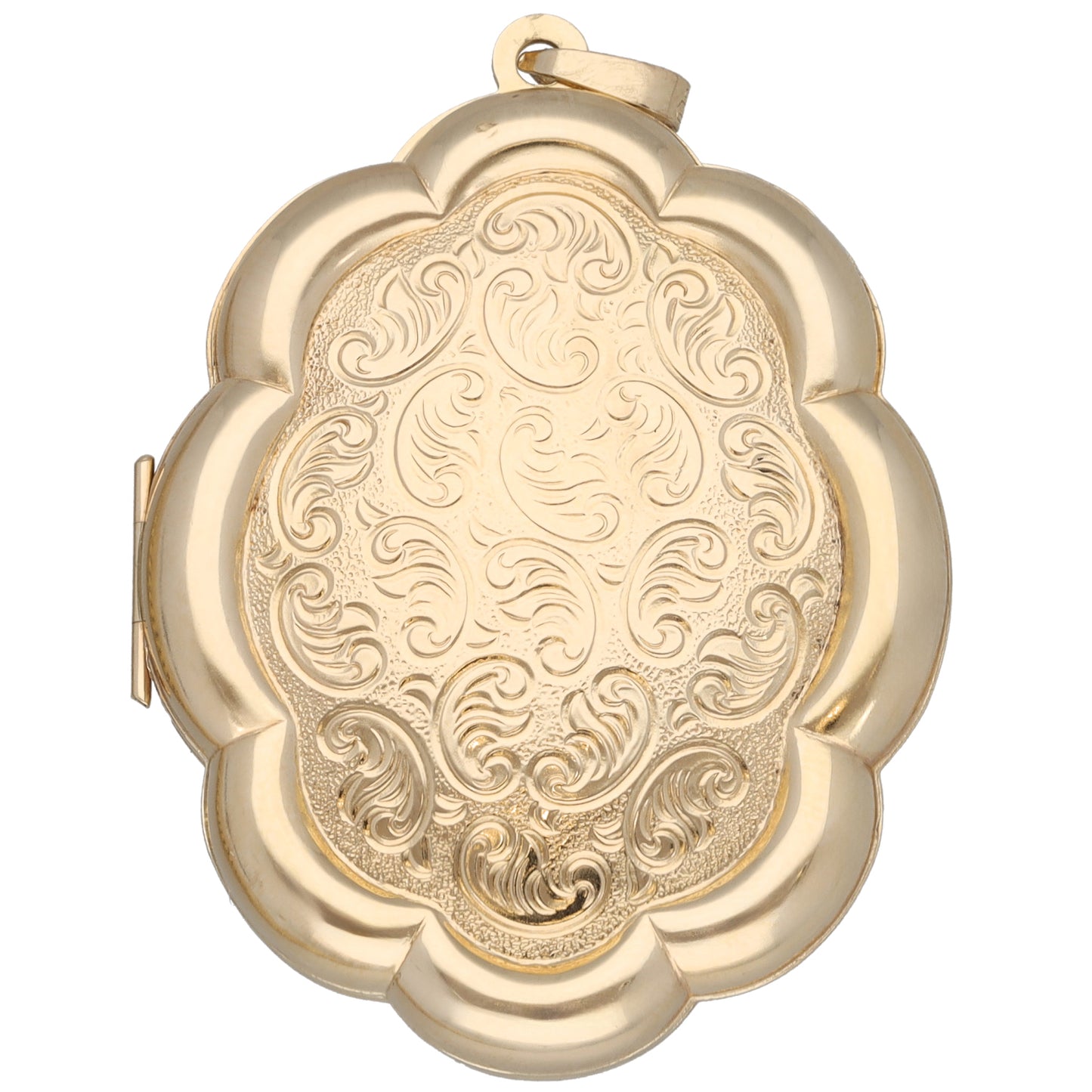 9ct Gold Patterned Locket Pendant