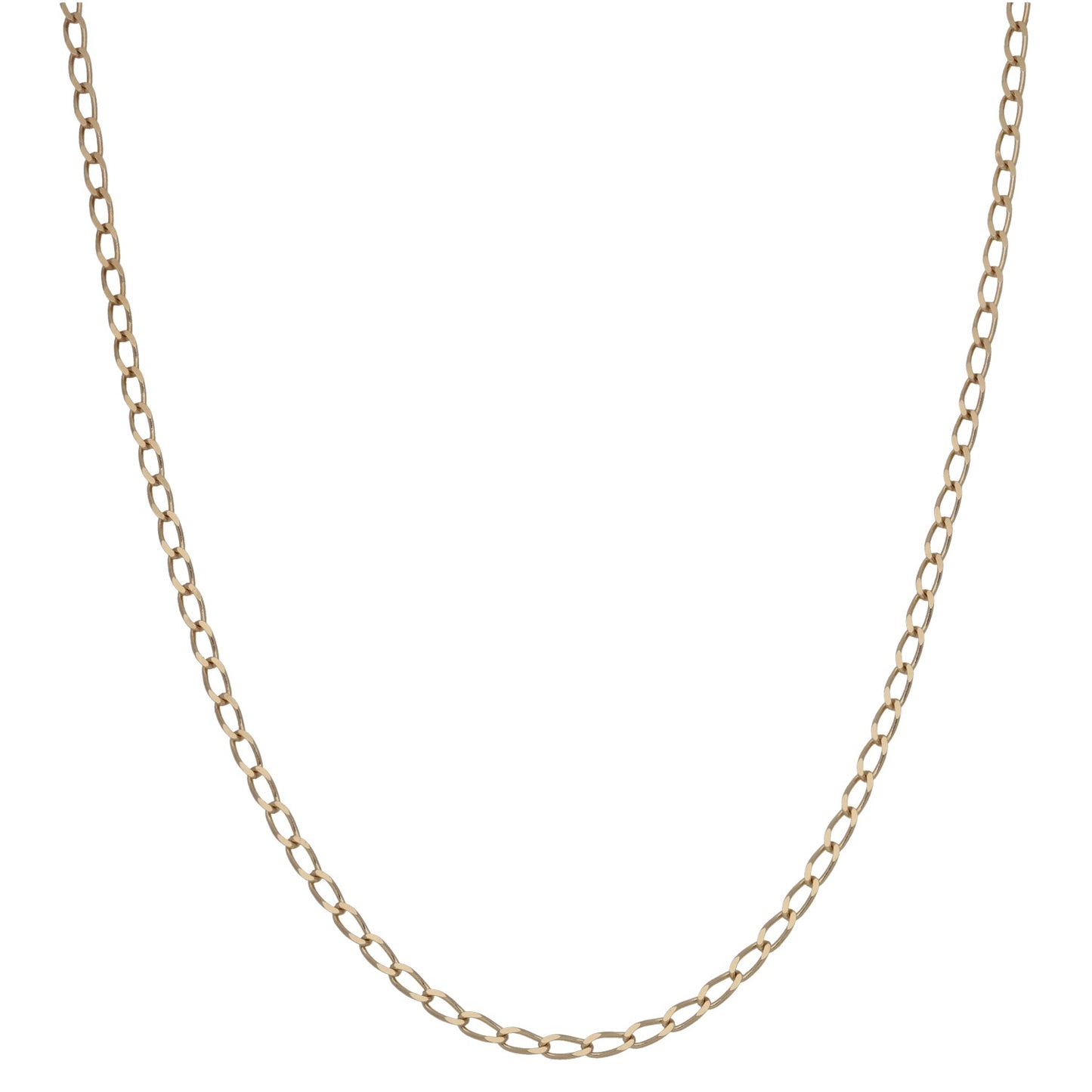 9ct Gold Curb Chain 18"
