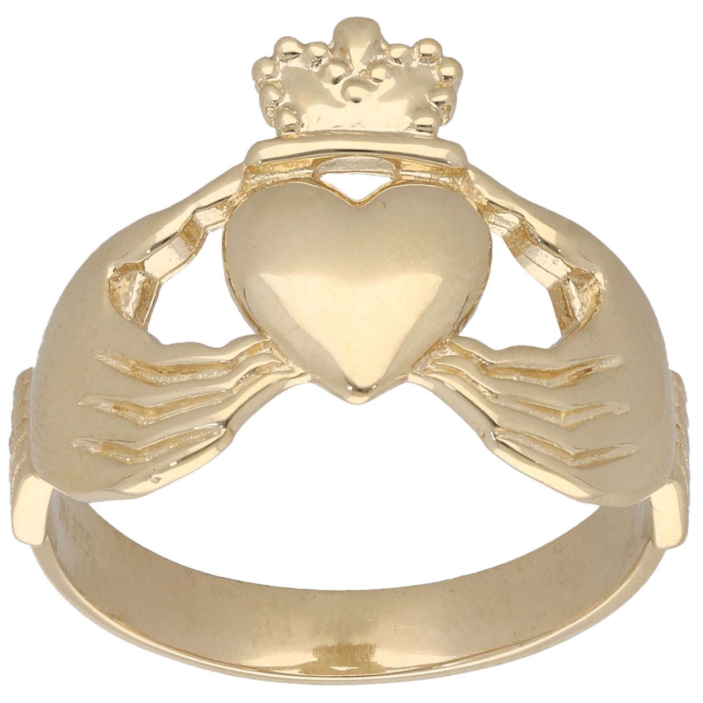 9ct Gold Claddagh Ring Size X
