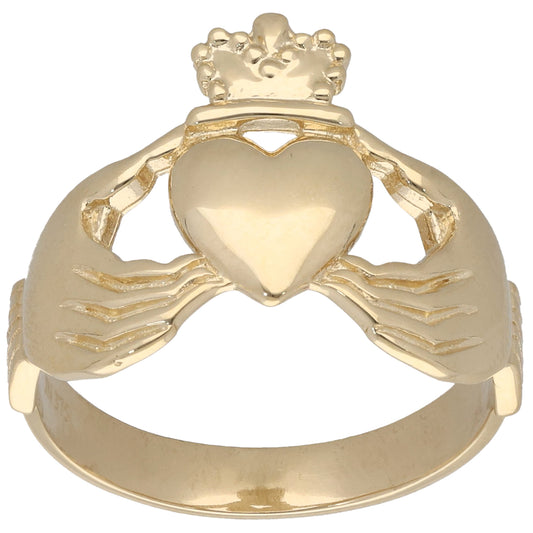 9ct Gold Claddagh Ring Size X
