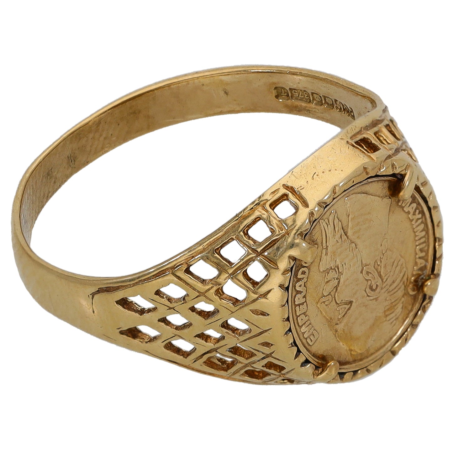 9ct Gold Emblem Ring Size Q