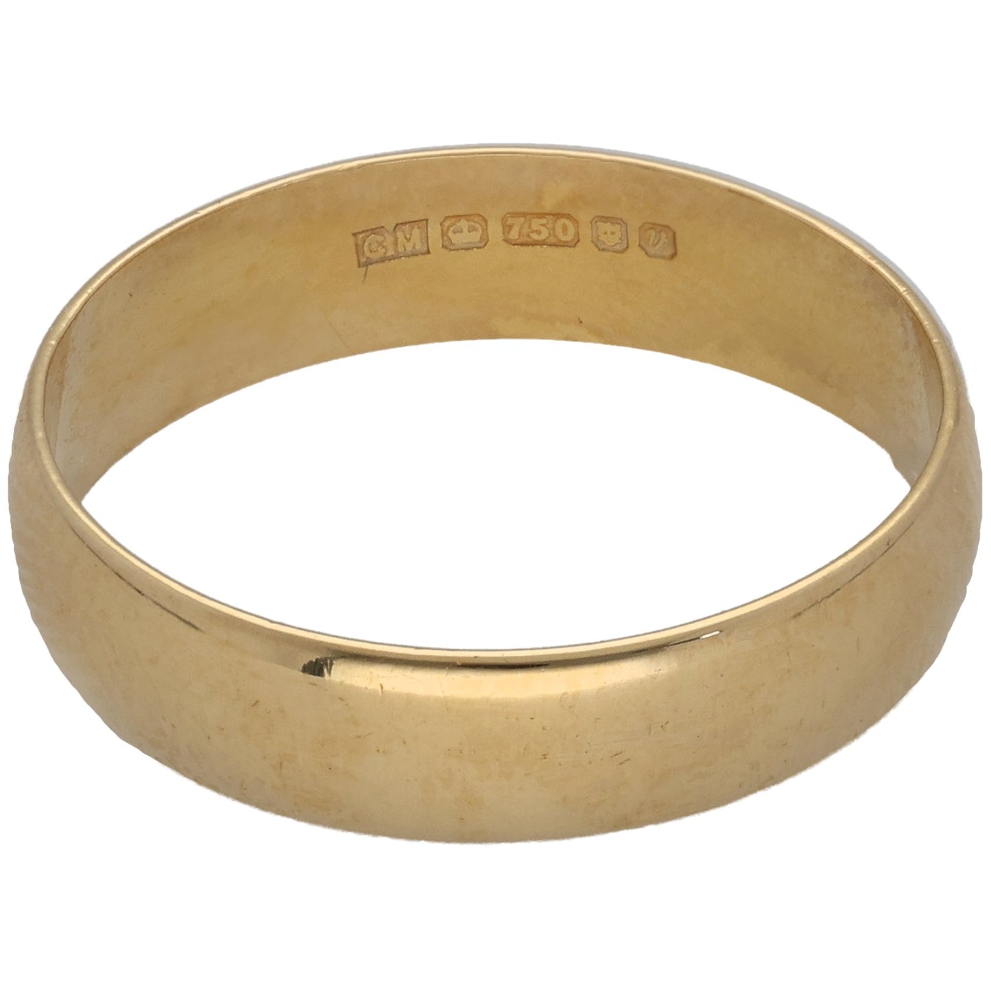 18ct Gold Plain Wedding Ring Size Q