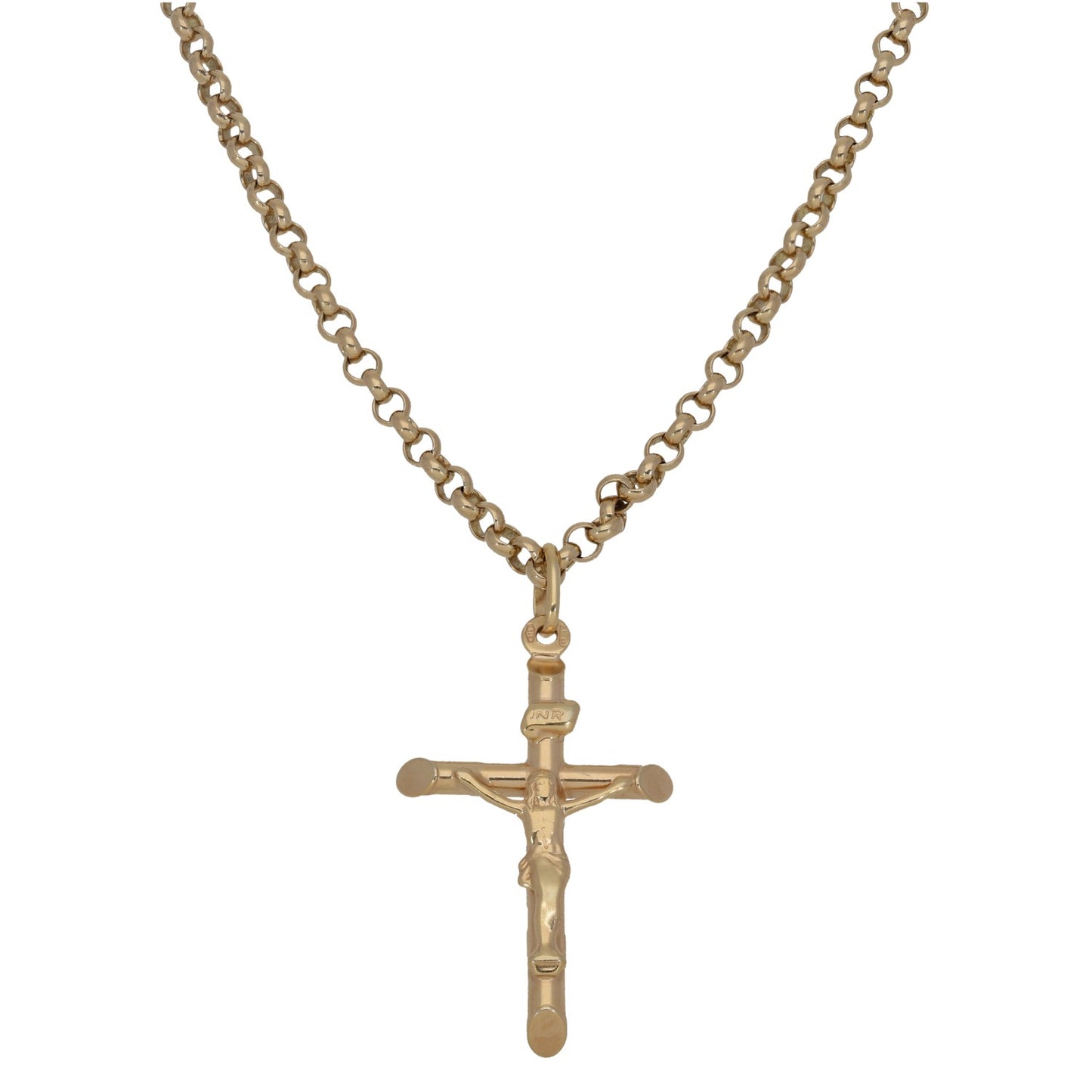 9ct Gold Crucifix Pendant With Chain
