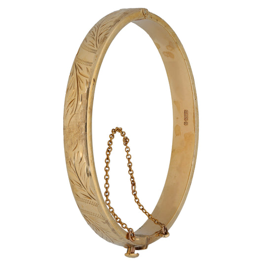 9ct Gold Hinged/Clasp Bangle