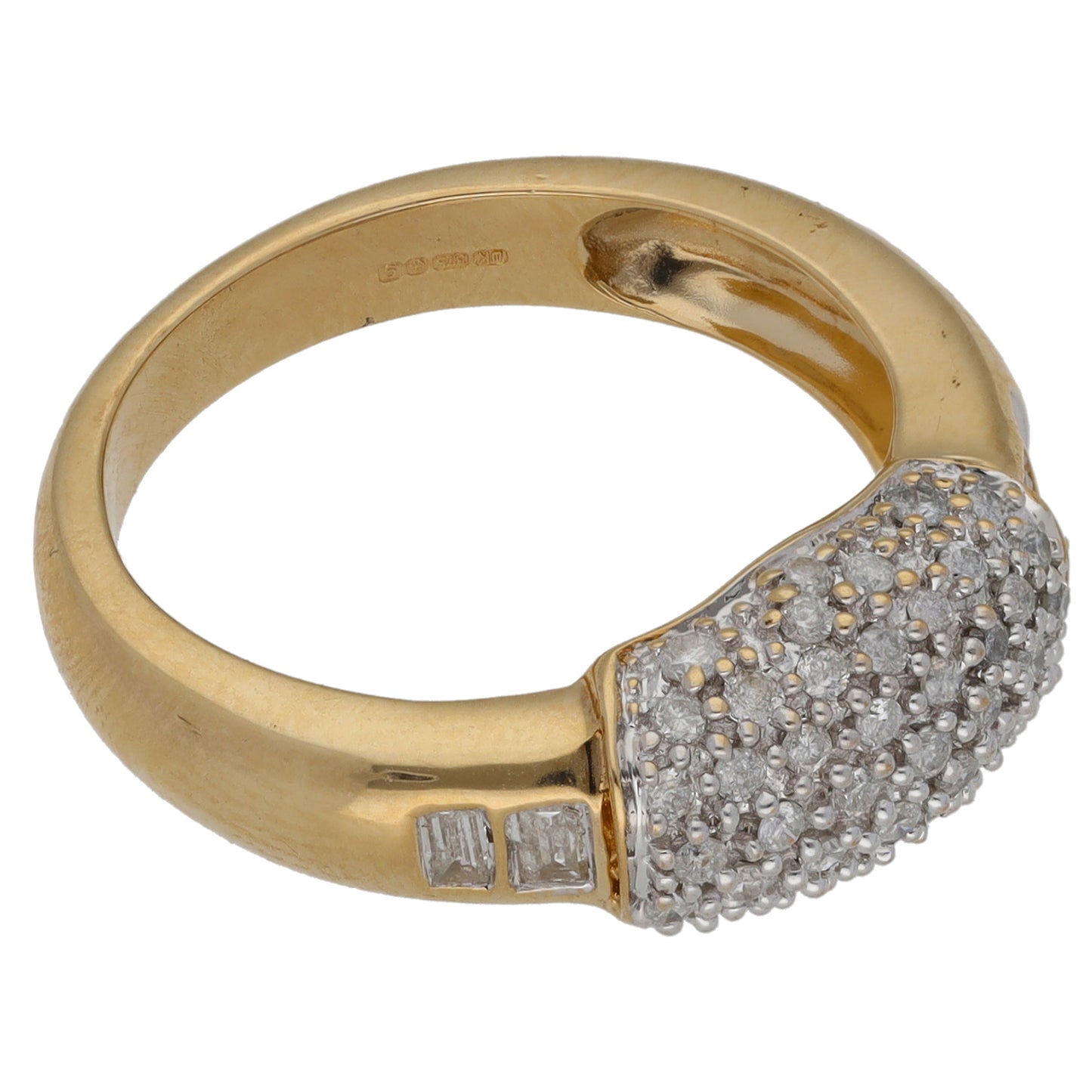 9ct Gold 0.435ct Diamond Dress/Cocktail Ring Size N