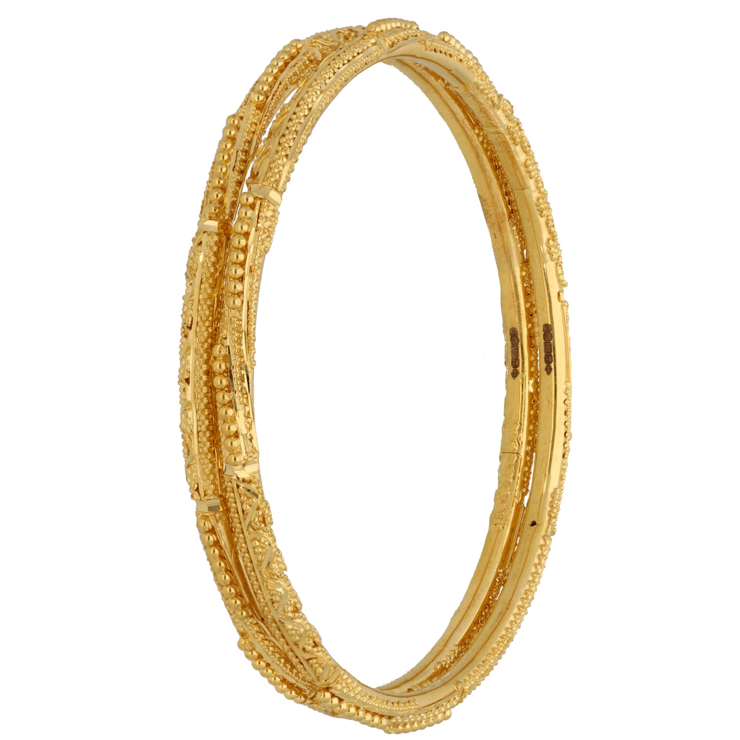 New 22ct Gold Filigree Set Of Bangles