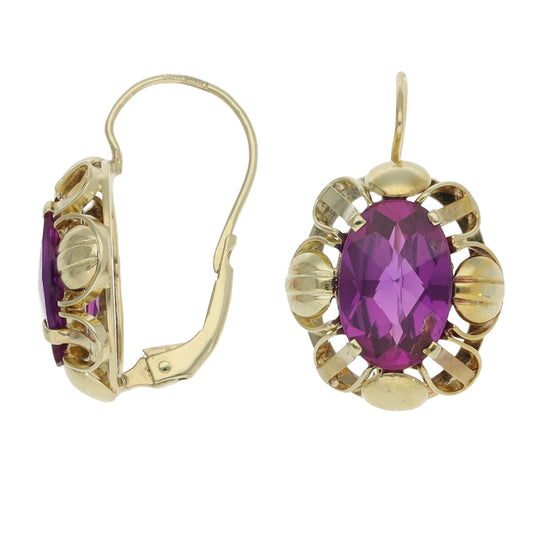 14ct Gold Imitation Gems Drop Earrings