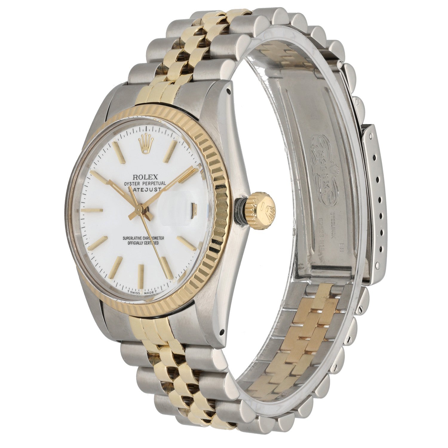 Rolex Datejust 16013, stainless steel and gold, white dial 