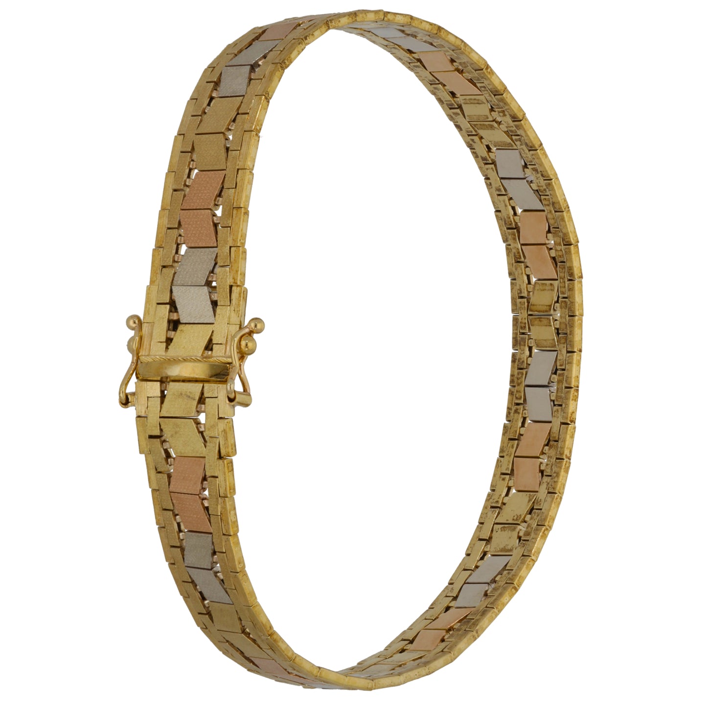 9ct Tri-Colour Gold Fancy Bracelet