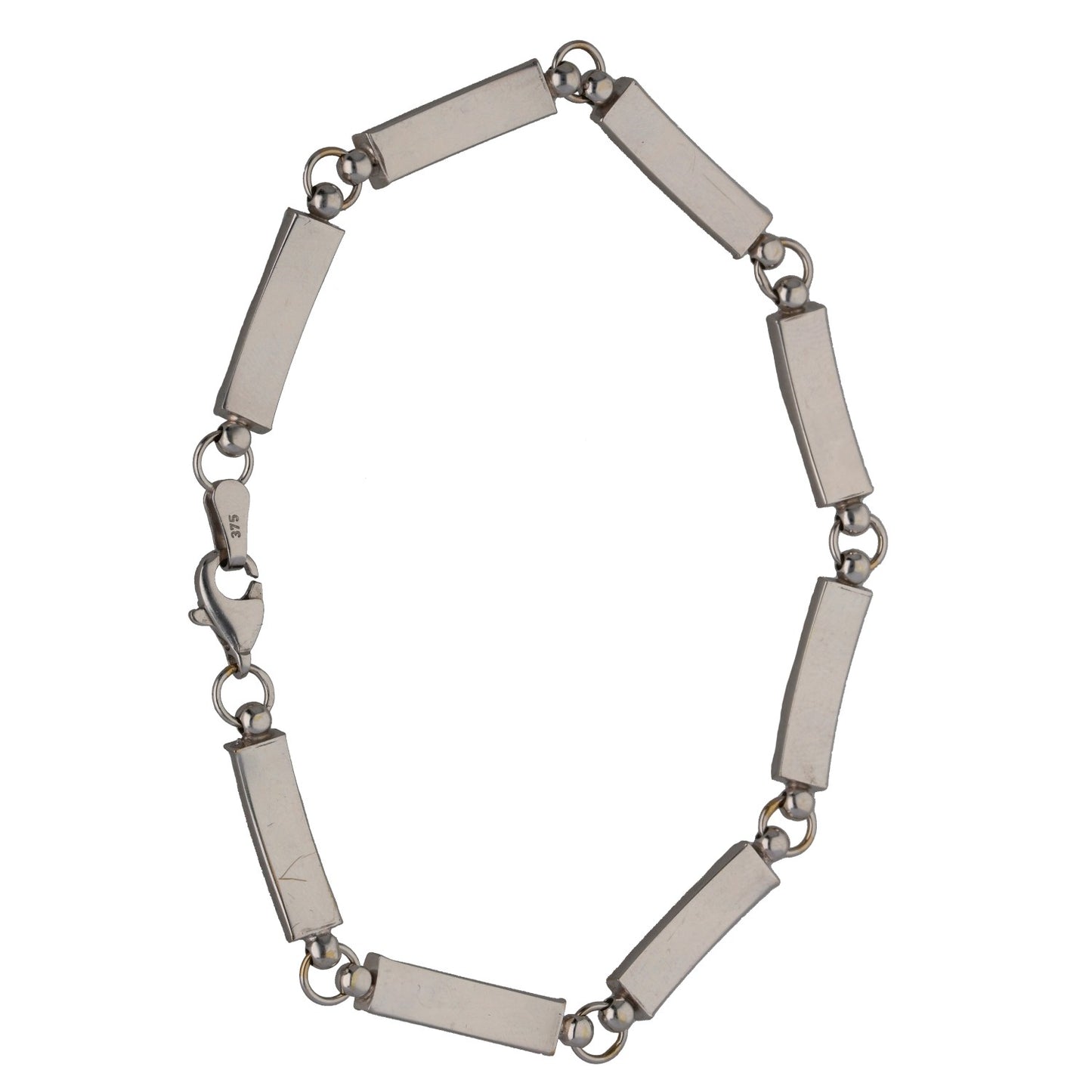 9ct White Gold Cubic Zirconia Fancy Bracelet
