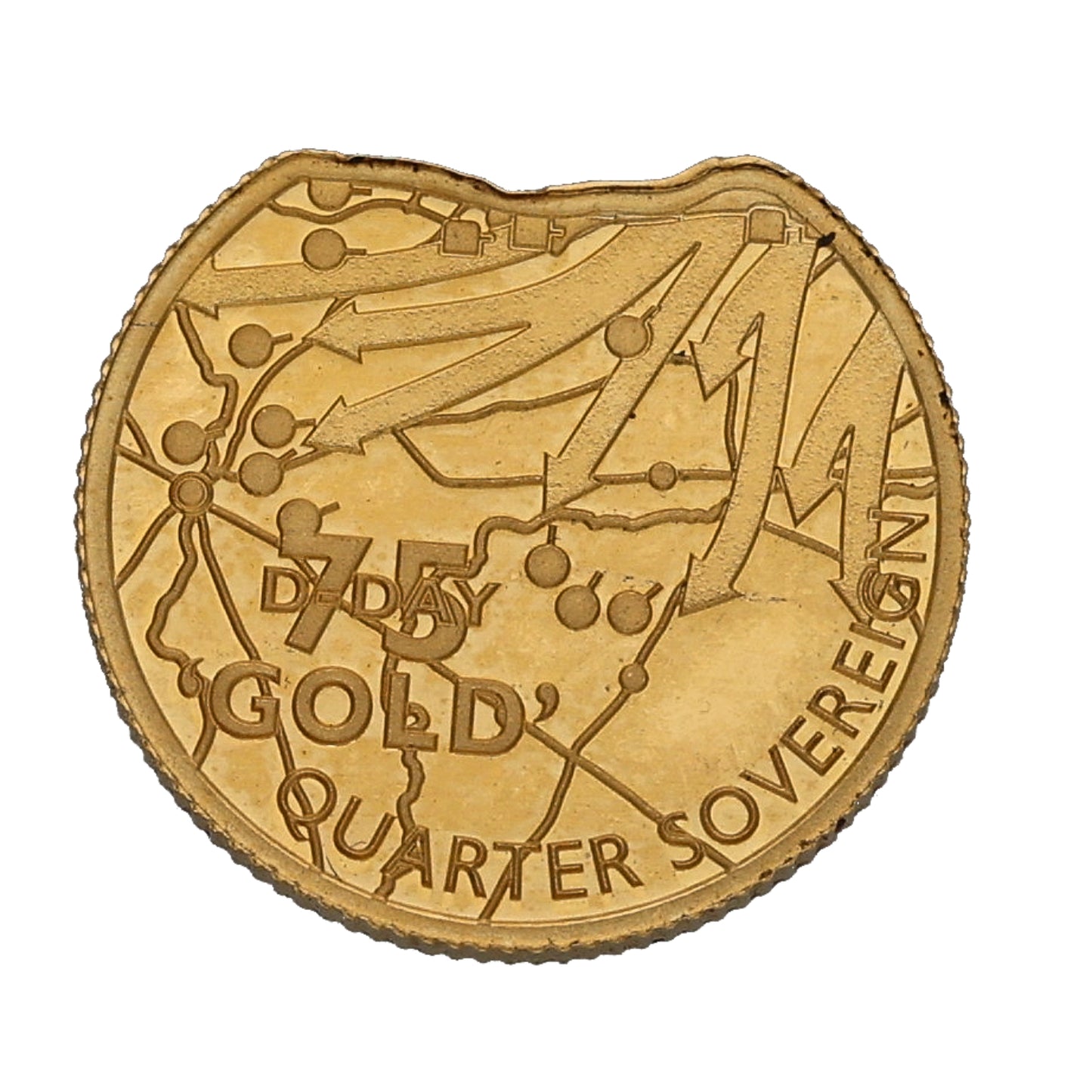 22ct Gold 75th Anniversary Of D Day Quarter Sovereign Coin 2019