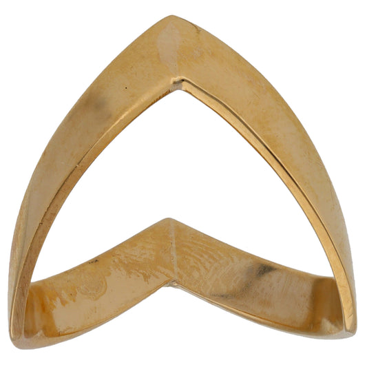 9ct Gold Wishbone Ring Size N