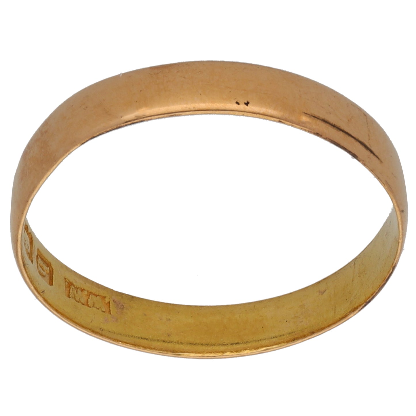 22ct Gold Plain Wedding Ring Size O