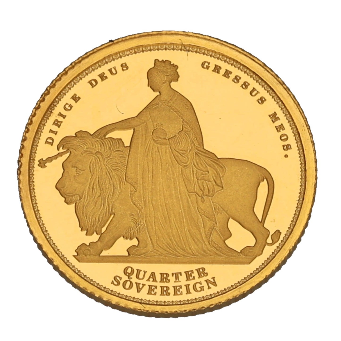 22ct Gold Queen Elizabeth II Quarter Sovereign Coin 2019