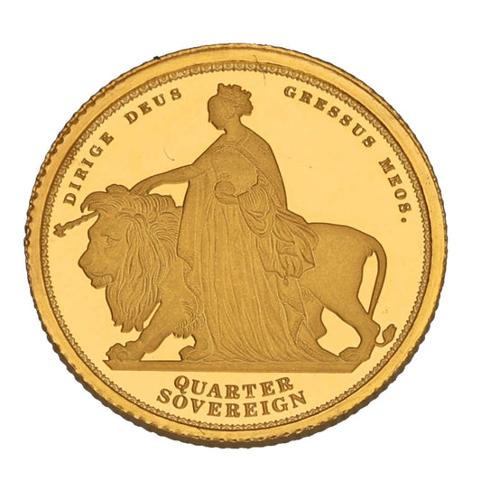 22ct Gold Queen Elizabeth II Quarter Sovereign Coin 2019