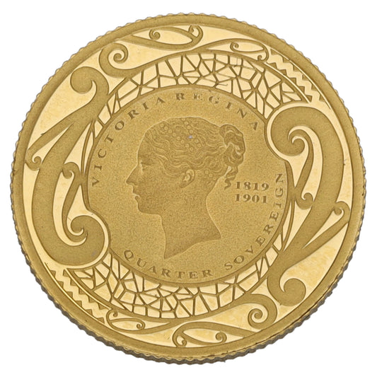 22ct Gold Queen Elizabeth II Quarter Sovereign Coin 2019