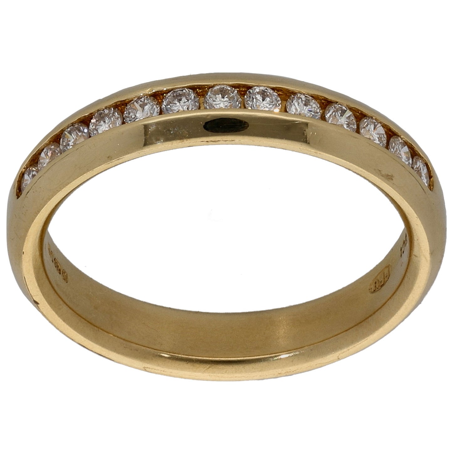 18ct Gold 0.13ct Diamond Half Eternity Ring Size K