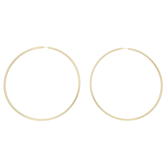 New 9ct Gold Large Hoop Earrings