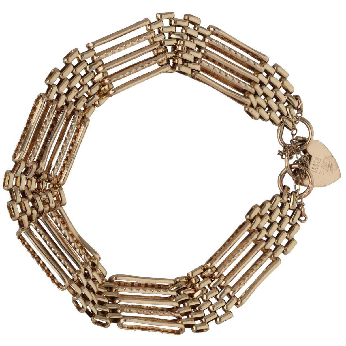 9ct Gold Gate Bracelet