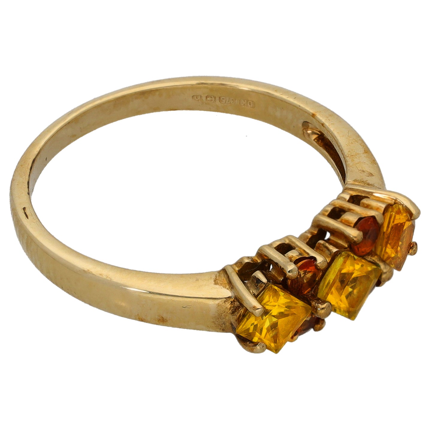 9ct Gold Sapphire Half Eternity Ring Size N