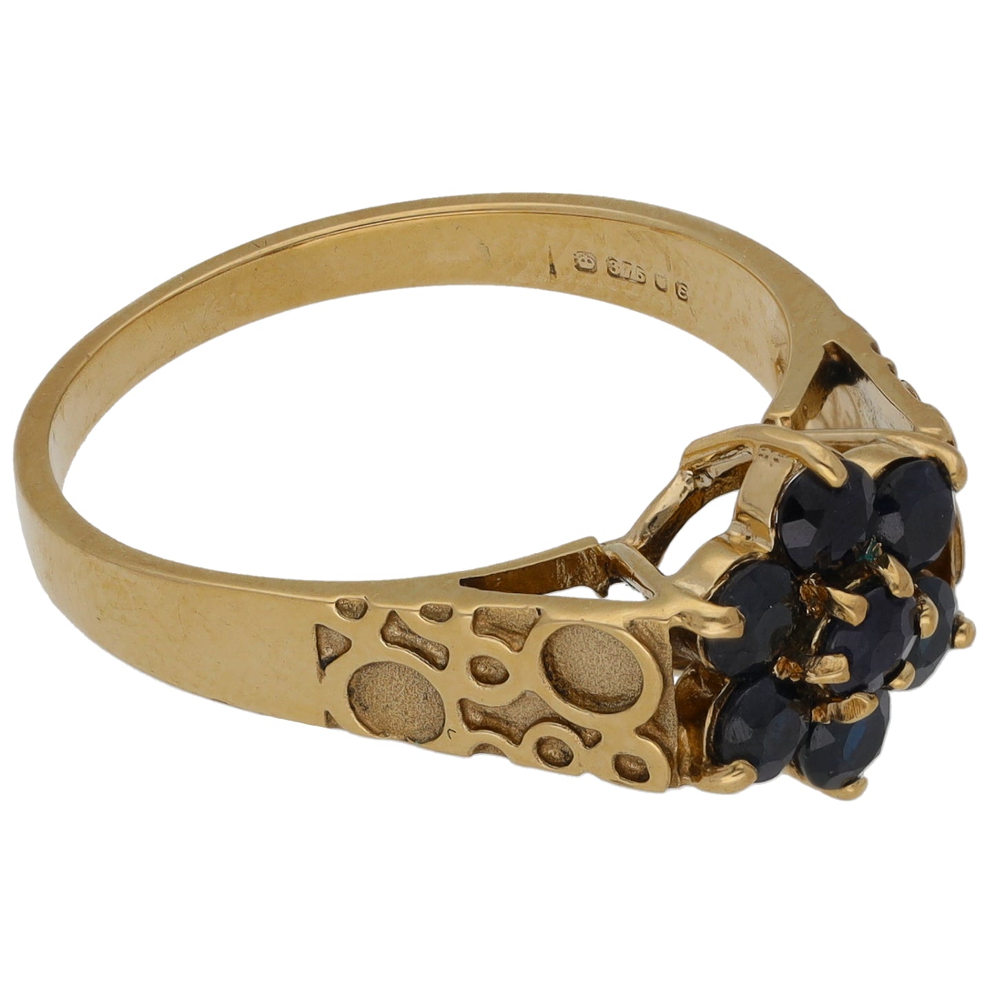 9ct Gold Sapphire Dress/Cocktail Ring Size P