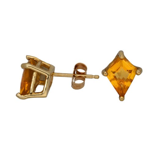 9ct Gold Citrine Dress/Cocktail Earrings