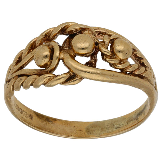 9ct Gold Alternative Ring Size K