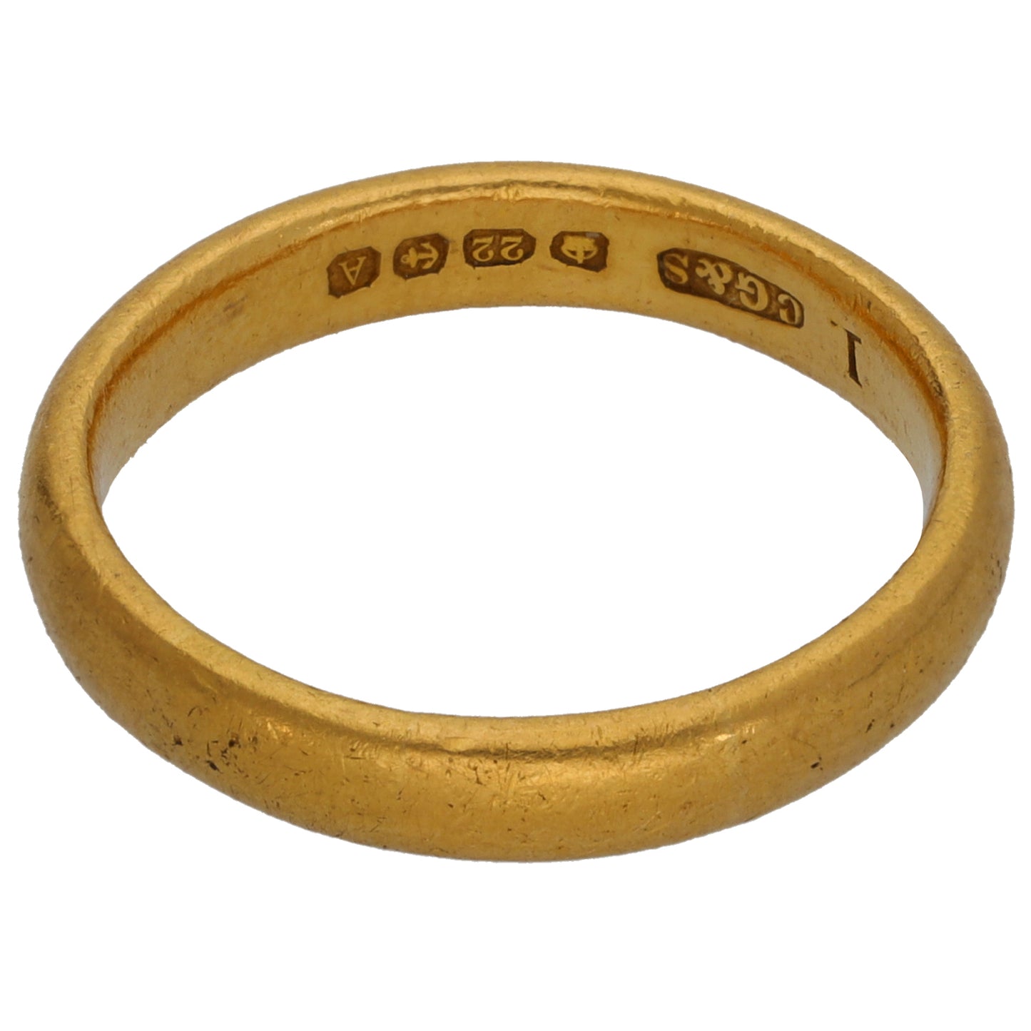 22ct Gold Plain Wedding Ring Size R