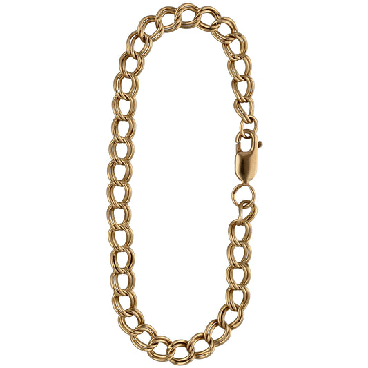 9ct Gold Double Curb Bracelet