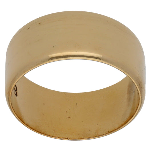 9ct Gold Plain Wedding Ring Size P 1/2