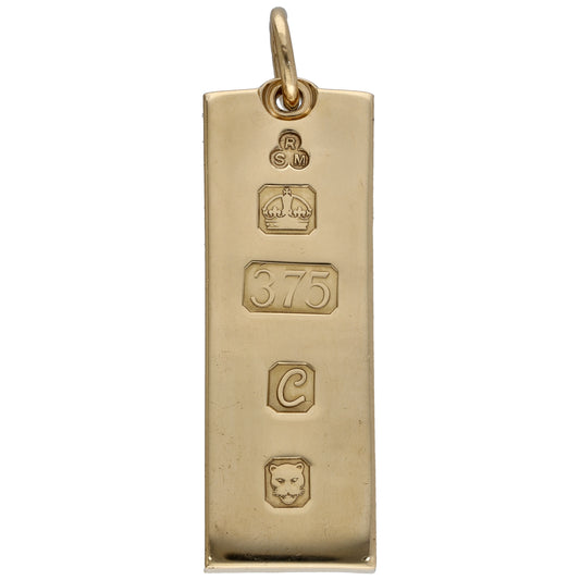 9ct Gold Ingot Pendant