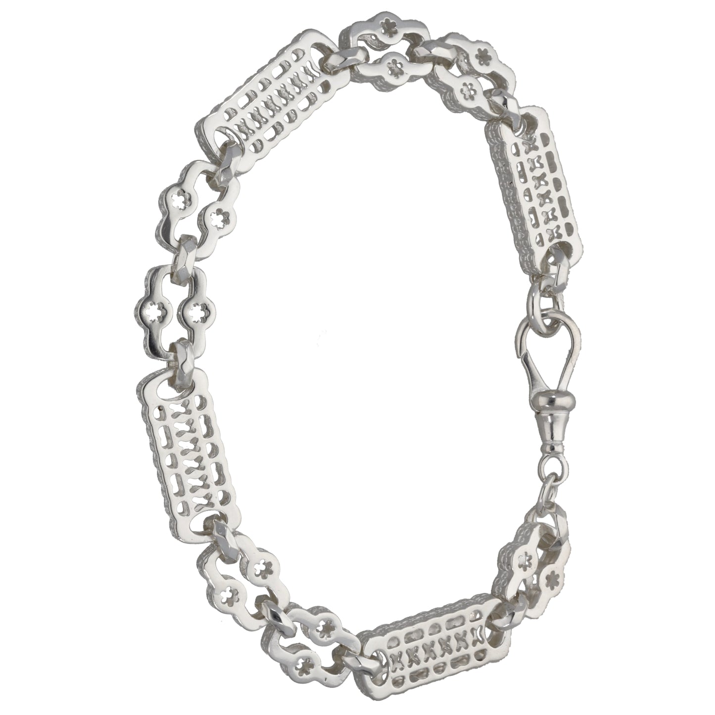 New Sterling Silver Stars & Bars Bracelet