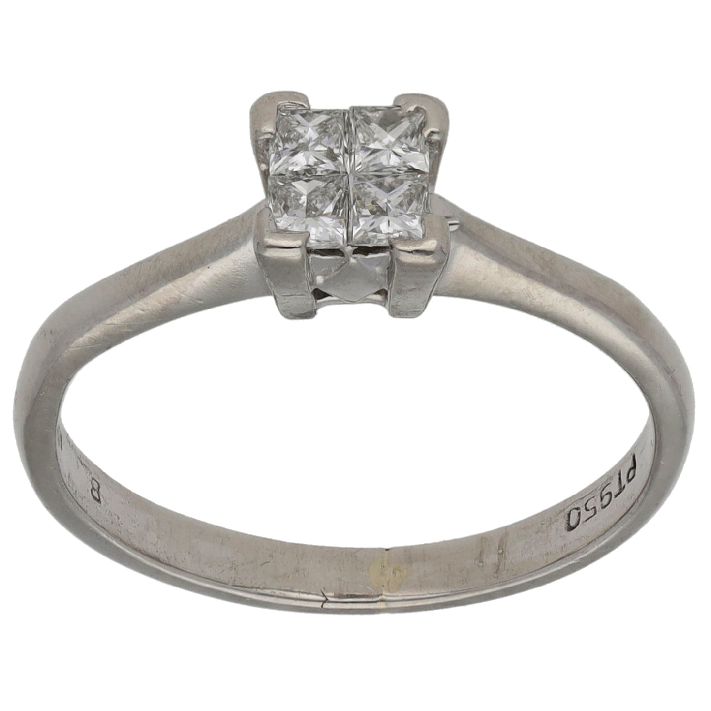 Platinum 0.28ct Diamond Dress/Cocktail Ring Size L