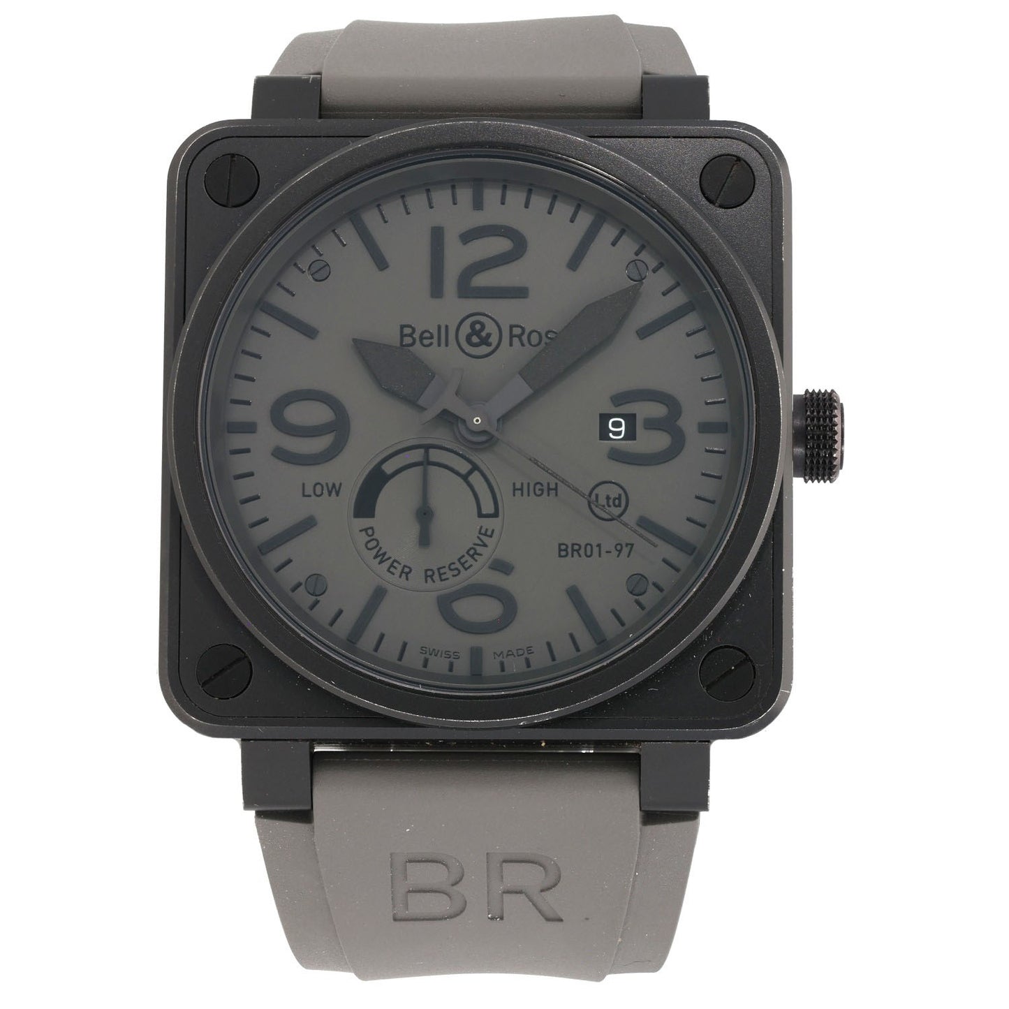 Bell & Ross BR01 BR01-97-S 45mm PVD Stainless Steel Watch