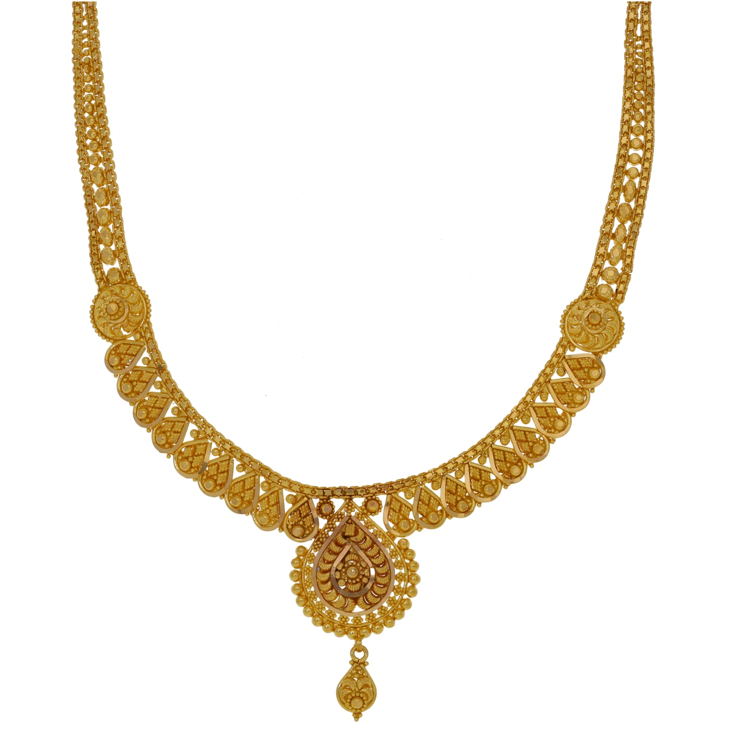 22ct Gold Earrings & Necklace Set