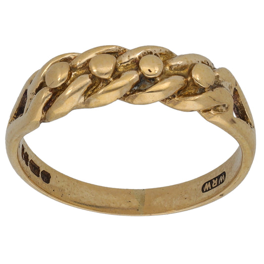 9ct Gold Keeper Ring Size M