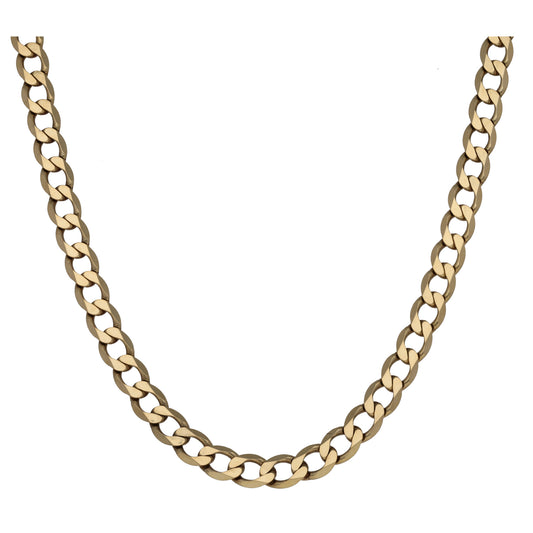 9ct Gold Curb Chain 18"