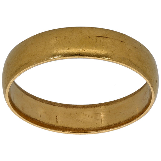 22ct Gold Plain Wedding Ring Size O