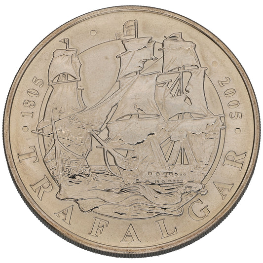 Sterling Silver Battle Of Trafalgar Five Pounds Coin 2005