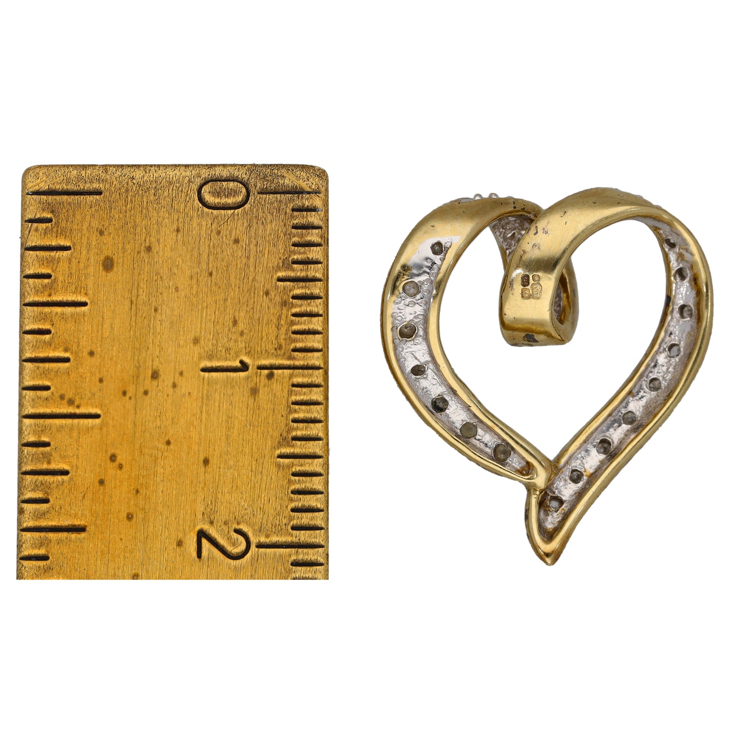 9ct Gold 0.10ct Diamond Heart Pendant