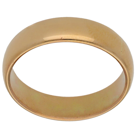 9ct Gold Plain Wedding Ring Size O