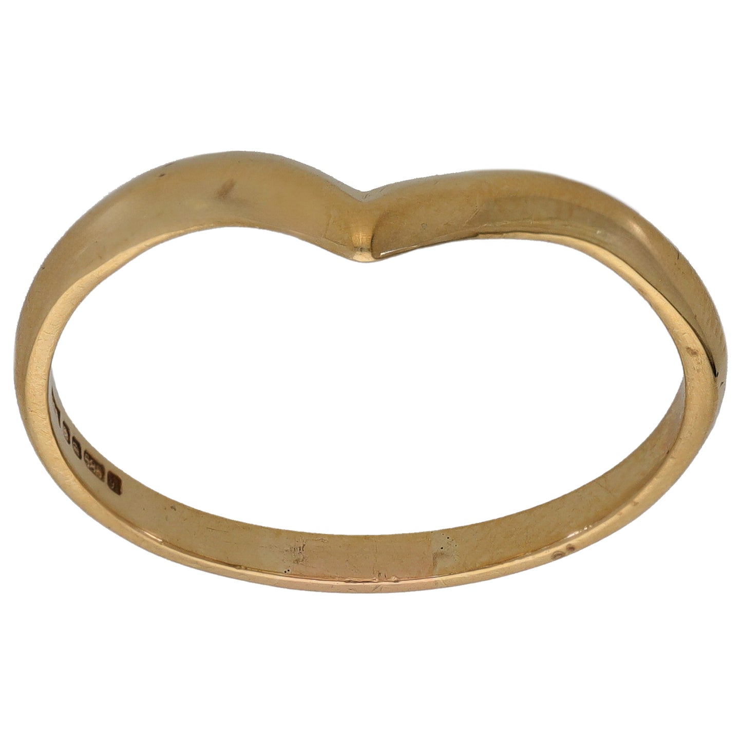 14ct Gold Wishbone Ring Size Y