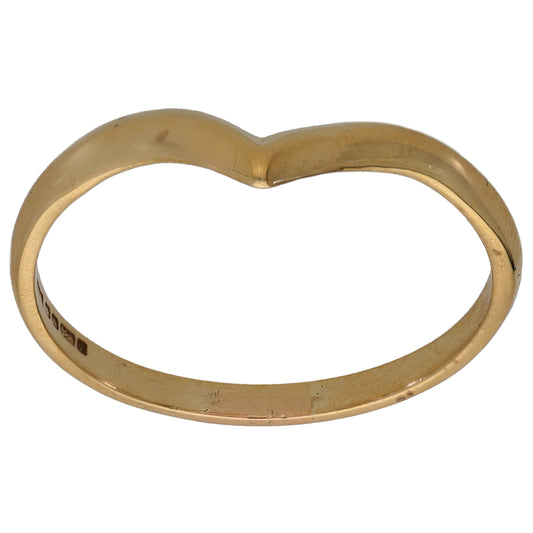 14ct Gold Wishbone Ring Size Y