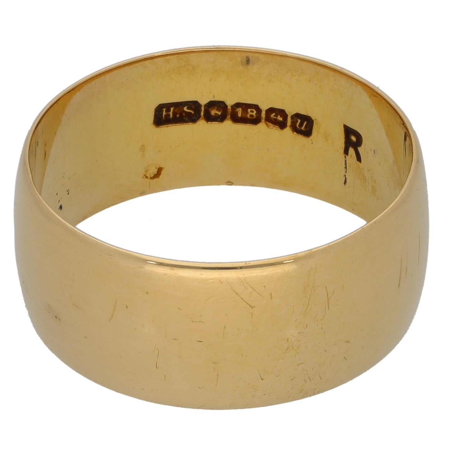 18ct Gold Plain Wedding Ring Size Q