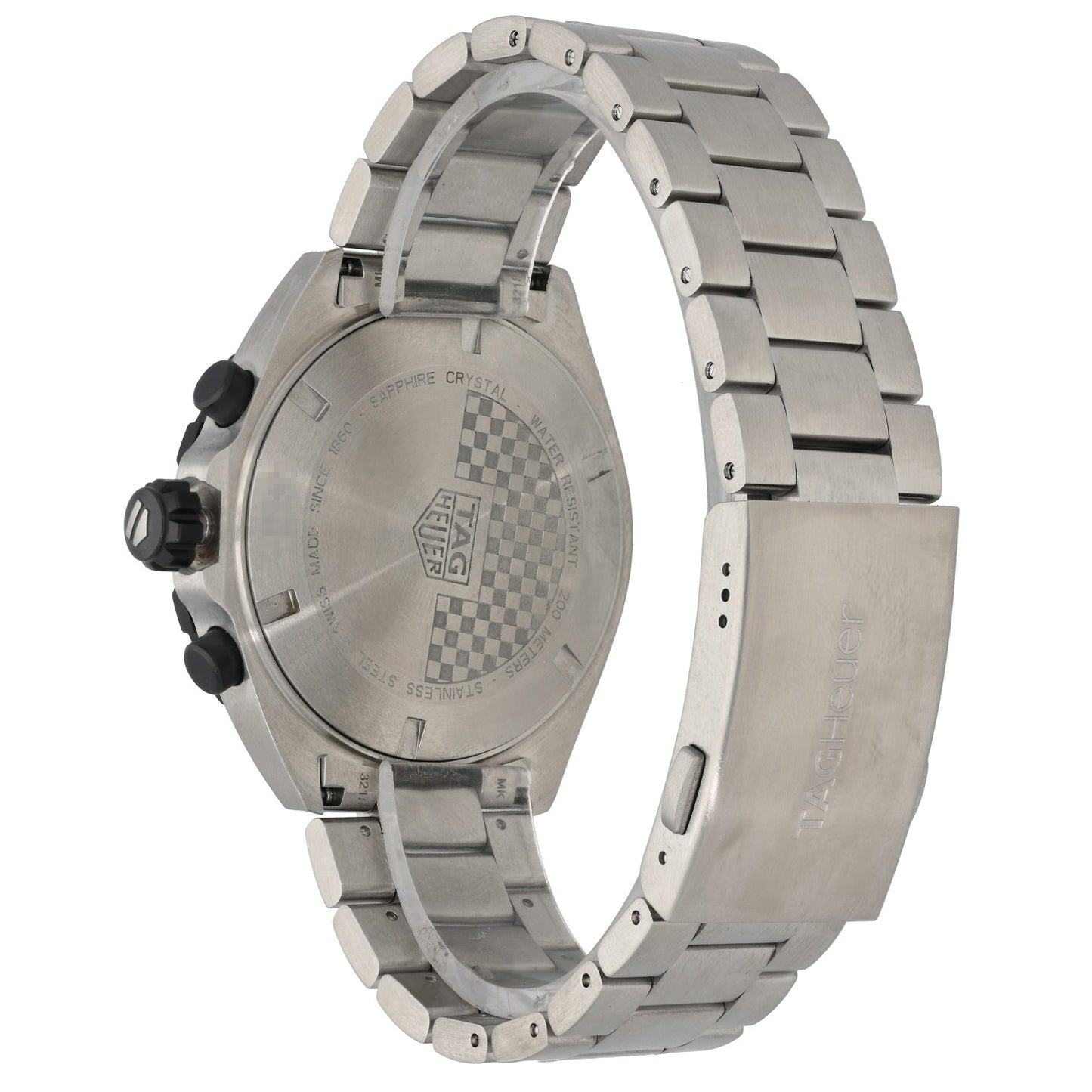 Tag Heuer Formula 1 CAZ1010 stainless steel watch with black chronograph dial and subdials, link bracelet