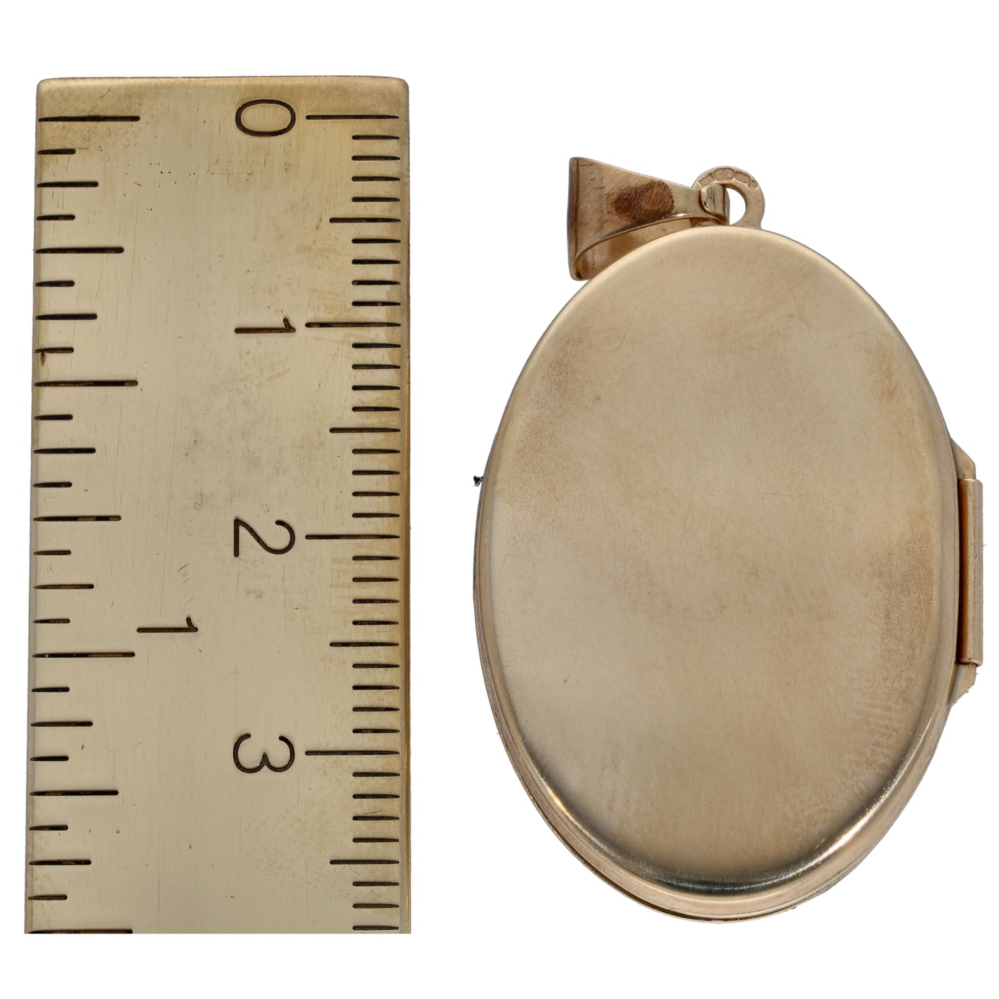 9ct Bicolour Gold Patterned Locket Pendant