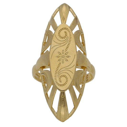 14ct Gold Alternative Ring Size O