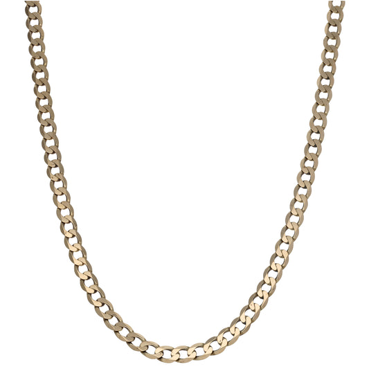 9ct Gold Curb Chain 18"
