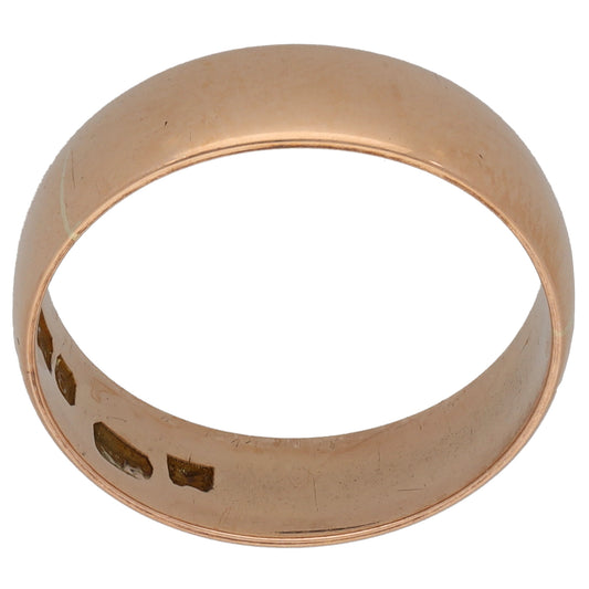 9ct Gold Plain Wedding Ring Size N