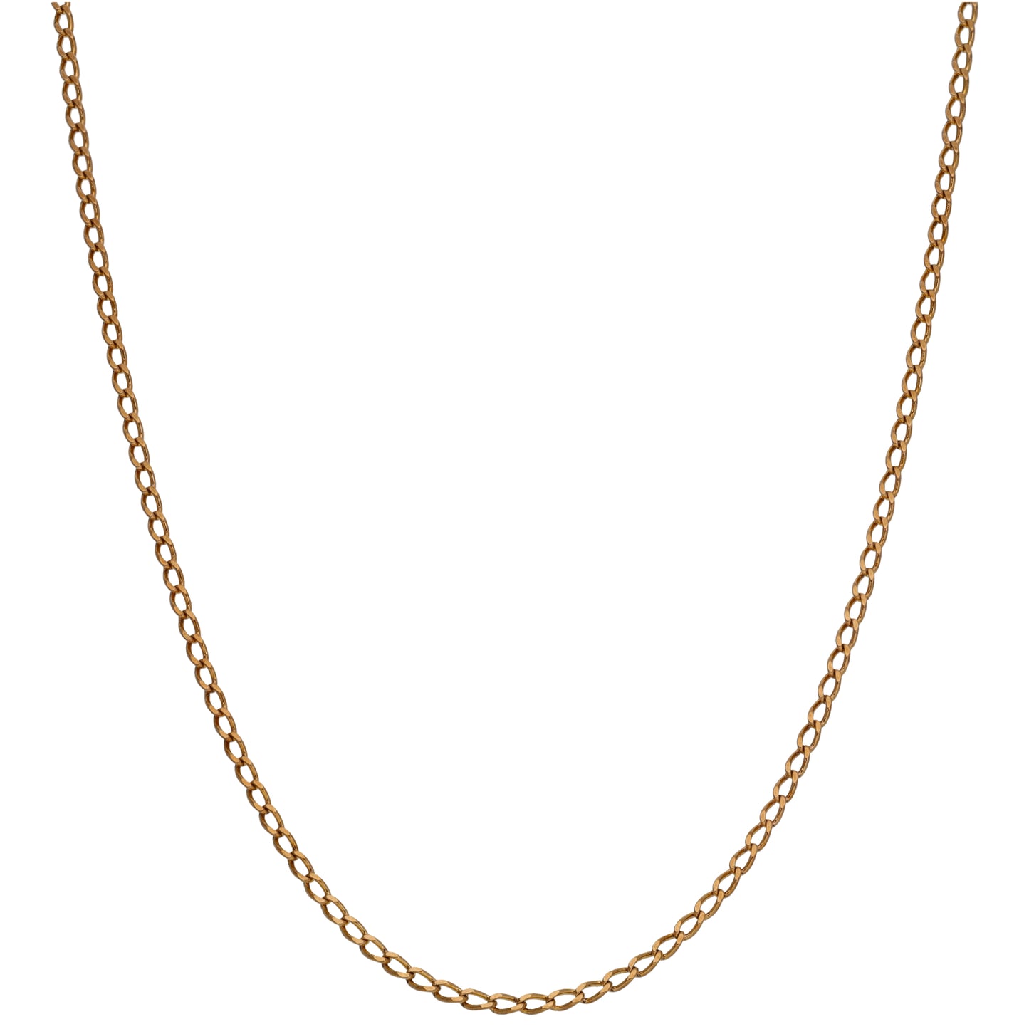 9ct Gold Curb Chain 18"